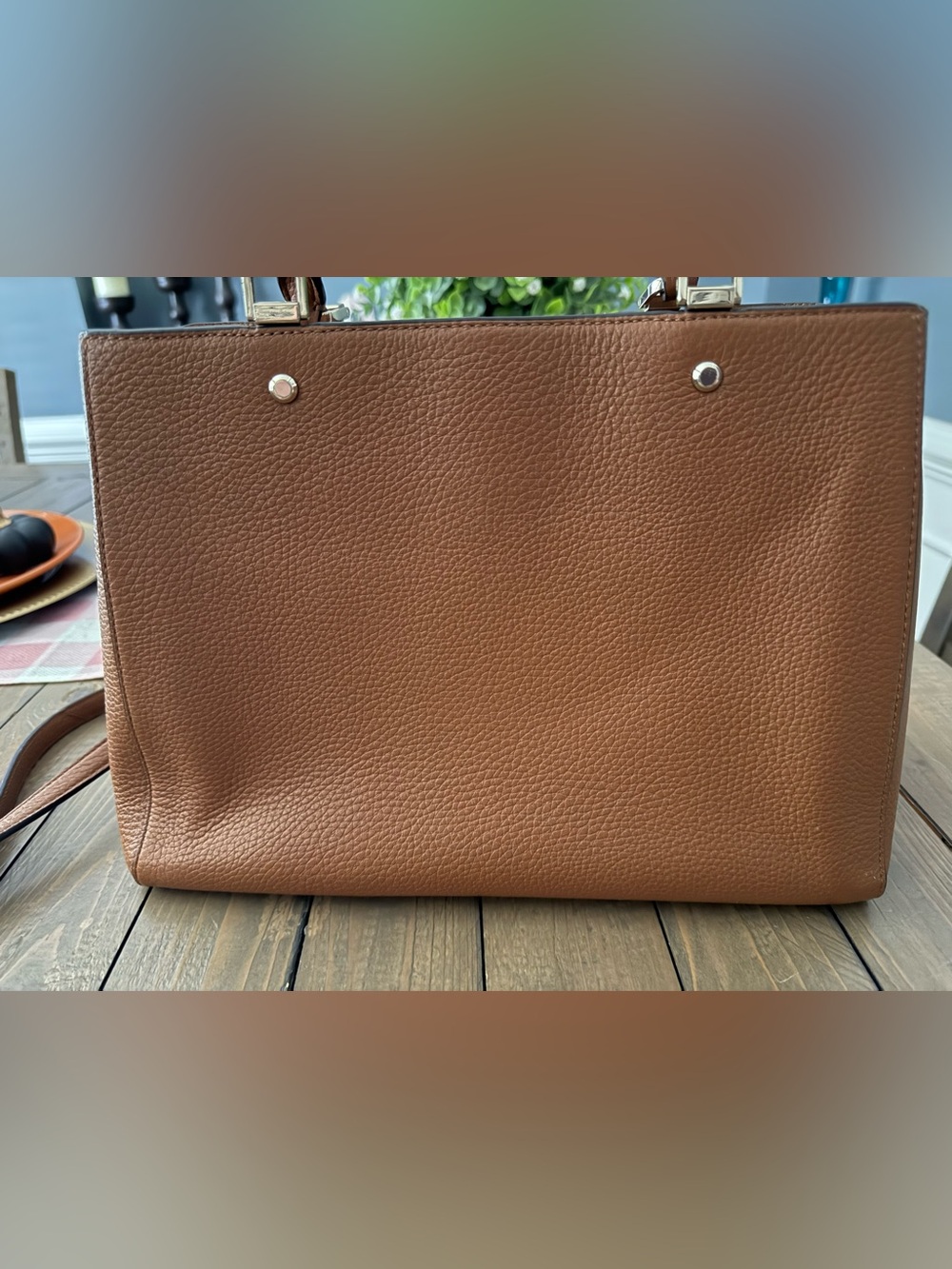 kate spade Pebbled Leather Satchel in Gingerbread Brown - Picture 4 of 8